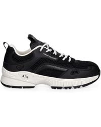 ARMANI EXCHANGE - Panelled Mesh-Insert Sneakers - Lyst
