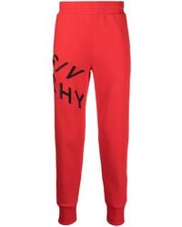 Givenchy - Embroidered-Logo Track Pants - Lyst