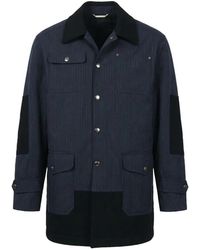 Valentino Garavani - Pinstripe-Pattern Panelled Coat - Lyst