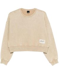 Pinko - Cropped Label Sweatshirt - Lyst