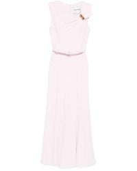 Roland Mouret - Knot-Detail Belted Midi Dress - Lyst