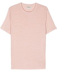 Officine Generale - Mélange Linen T-shirt - Lyst