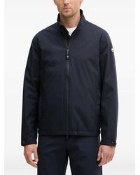 Guess - Logo-Patch Zip-Up Jacket - Lyst