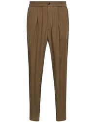 Giorgio Armani - Pleated Elasticated-Waistband Trousers - Lyst