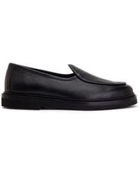 Solovière - Alexis Pebbled-Leather Loafers - Lyst