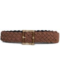 Etro - Belt With Intrecciato Motif And Front Buckle Closure - Lyst