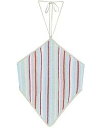 Asta Resort - Marielle Striped Halterneck Top - Lyst