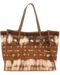 Gianni Chiarini - Tie-Dye Leather-Trim Shoulder Bag - Lyst