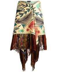 Etro - X Tabby Booth Silk Cover-Up Pareo With Fringing And Placed Print - Lyst