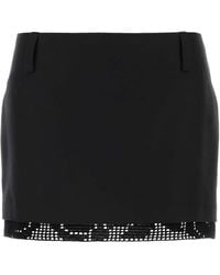 Magda Butrym - Mini-Rok Met Gehaakte Afwerking - Lyst