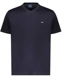Paul & Shark - Embroidered-Logo V-Neck T-Shirt - Lyst