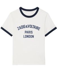 Zadig & Voltaire - Woos Logo-Print Ringer T-Shirt - Lyst