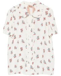 N°21 - Blouse À Fleurs Imprimées - Lyst
