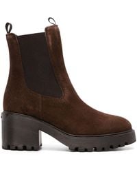 Hogan - 70mm Leather Ankle Boots - Lyst