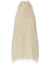 Liu Jo - Short Dress With Frayed Fabric - Lyst