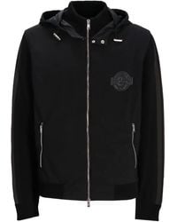 BOSS - Logo-Patch Zip-Up Hoodie - Lyst