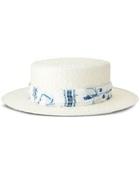 Maison Michel - Kiki Straw Boater Hat - Lyst
