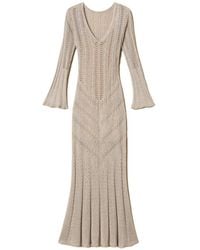 Twinset - Long Knit Dress With Lurex - Lyst