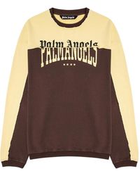 Palm Angels - Logo-Print Panelled Sweater - Lyst