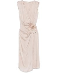 Blumarine - Twill-Weave Midi Dress - Lyst