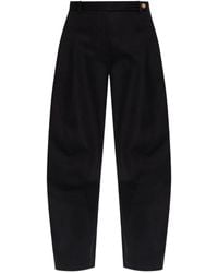 Versace - High-Waisted Wide-Leg Trousers - Lyst
