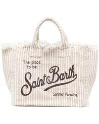 MC2 Saint Barth - Vanity Striped Fringed Tote Bag - Lyst