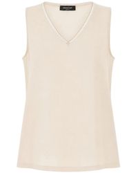 Fabiana Filippi - V-Neck Sleeveless Blouse - Lyst