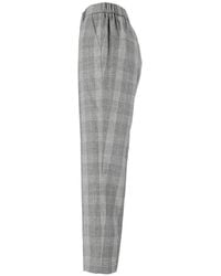 Peserico - Checked Tapered Trousers - Lyst