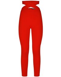 Dolce & Gabbana - Cut-out High-waisted leggings - Lyst
