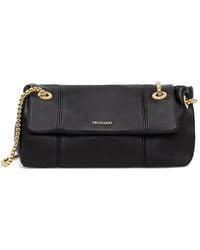 Trussardi - Logo-Stamp Chain-Link Shoulder Bag - Lyst