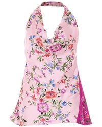 Liu Jo - Top Con Motivo Floral - Lyst
