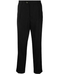 Brunello Cucinelli - Pinstripe-Pattern Virgin-Wool Trousers - Lyst