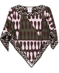 PUCCI - Leocorno-Print Silk Blouse - Lyst