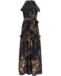 Marie Oliver - Vestido largo Keenan con volantes - Lyst