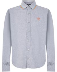 Paul & Shark - Striped Cotton Polo Shirt - Lyst