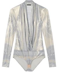 Versace - La Coupe Des Dieux Draped Bodysuit - Lyst