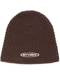 Stussy - Textured-Knit Beanie Hat - Lyst