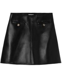 Claudie Pierlot - Short Leather Skirt - Lyst