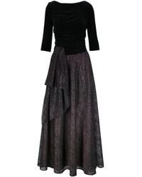 Talbot Runhof - Ruched-Detail Two-Toned Dress - Lyst