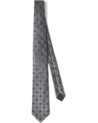 Brunello Cucinelli - Silk Tie With Squares Pattern - Lyst