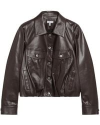 Loewe - Flap-Pocket Leather Jacket - Lyst