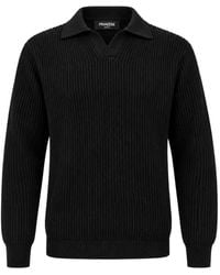 Franzese Collection - Pull Côtelé Steve Mcqueen À Col Pointu - Lyst
