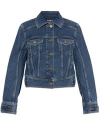 Balmain - Veste En Jean À Logo - Lyst