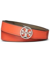 Tory Burch - Reversible Logo-Plaque Belt - Lyst