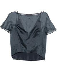 Max Mara - Haut En Soie Emela À Effet De Transparence - Lyst
