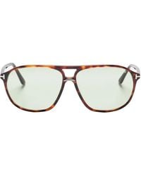 Tom Ford - Bruce Tortoiseshell Pilot-Frame Sunglasses - Lyst