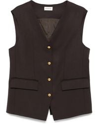 P.A.R.O.S.H. - Gilet Met Knoopsluiting En Klepzak - Lyst