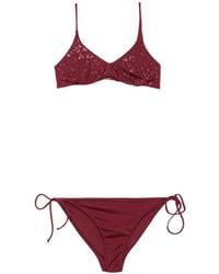 MC2 Saint Barth - Virgo Sequin-Embellished Side-Tie Bikini - Lyst