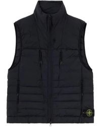 Stone Island - Quilted Logo-Patch Gilet - Lyst