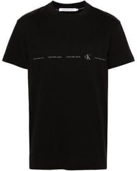 Calvin Klein - Logo-print Cotton Blend T-shirt - Lyst